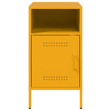 ZNTS Bedside Cabinets 2 pcs Mustard Yellow 36x39x68 cm Steel 843073