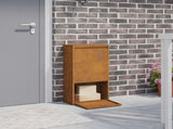 Parcel Drop Box Rusty 44 x 22 x 82 cm Weathering Steel 874925