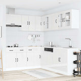 11 Piece Kitchen Cabinet Set "Kalmar" Gloss White Engineered Wood 3314913