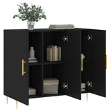 Sideboard Black 90x34x80 cm Engineered Wood 828093