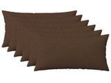 Cushion with Pillow HEERLEN 6 pcs Brown Fabric 924948