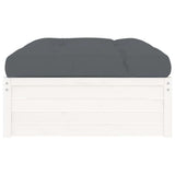 Garden Footstool White 120x80 cm Solid Wood Pine 825766