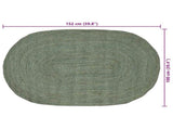 Area Rugs Olive Green 100 x 152 cm Jute 42010646