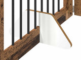 Foldable Dog Gate with Stands 6 pcs Old Wood 482 cm 892089