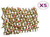 Artificial Ivy Trellis Expandable 5 pcs Dark Pink 180x60 cm 366579
