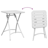 Bistro Set 3 pcs White Steel 42002950