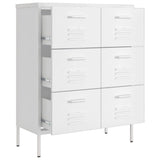 Drawer Cabinet White Steel Medium Fully Extendable 336152
