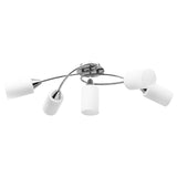 Ceiling Lamp with Ceramic Shades for 5 E14 Bulbs White Cone 289238