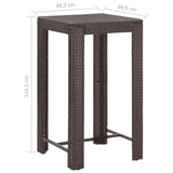 Garden Bar Set Brown, Cream white PE rattan, steel Regular 3095381