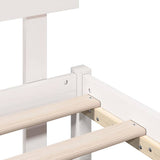 Bed Frame with Headboard White 100 x 200 cm Solid Pine wood 872141
