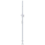 Garden Gate with Lock Silver 96 x 200 cm Stainless Steel 3402589