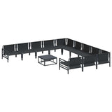 Garden Sofa Set Anthracite Steel 3379025