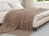 Throw Blanket Camel 240 x 220 cm 1.36 kg Fleece 42016827