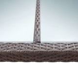 Outdoor Dining Table Brown 200x150x74 cm Poly Rattan 46128