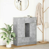 Sideboard with Drawers and Doors Concrete Grey 73x31x90 cm 861853