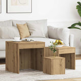 Nesting Tables 3 pcs Artisan Oak Engineered Wood 856687