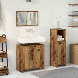 ZNTS 3 Piece Bathroom Furniture Set Old Wood Engineered Wood 3328559