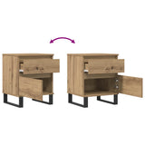 Bedside Cabinets 2 pcs Artisan Oak 40x35x50 cm Engineered Wood 857439