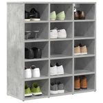 Shoe Cabinet Concrete grey 77.5 x 30 x 83.5 cm Engineered wood 808724