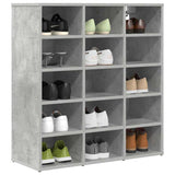 Shoe Cabinet Concrete grey 77.5 x 30 x 83.5 cm Engineered wood 808724