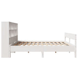 Bookcase Bed without Mattress White 120x200cm Solid Wood Pine 3322991