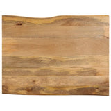 Table Top 90x80x2.5 cm Live Edge Solid Wood Mango 370723
