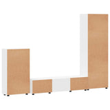 TV Cabinet Set with Drawer FLORIN 3 pcs White Engineered Wood 3397954