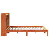 Bookcase Bed without Mattress Wax Brown 140x200 cm Solid Wood Pine 3321644
