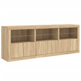 Sideboard with LED Lights Sonoma Oak 181.5x37x67 cm 3209004