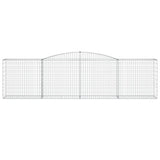Arched Gabion Baskets 9 pcs 400x50x100/120 cm Galvanised Iron 3147003
