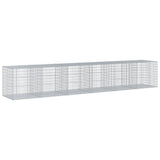 Gabion Basket with Cover 600x100x100 cm Galvanised Iron 3295200