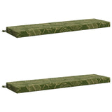 2-Piece Bench Cushions SOEST 2 pcs 100% Polyester Leaf Design 949821