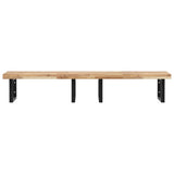 Basin Shelf Wall Mounted Steel and Solid Wood Acacia 3302817
