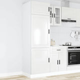 Kitchen Cupboard "Porto" High Gloss White Engineered Wood 854109