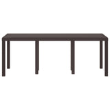 Garden Dining Table Brown 200 x 100 x 73 cm Poly Rattan 871689