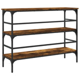 Console Table Smoked Oak 100x32x75 cm Engineered Wood 839050
