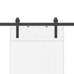 Sliding Door Hardware Kit 213.5 cm Steel Black 4009711