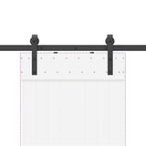 Sliding Door Hardware Kit 213.5 cm Steel Black 4009711