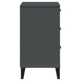 ZNTS Bedside Cabinet VIKEN Anthracite Grey Engineered Wood 374913