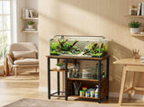 Fish Tank Stand with Power Outlets Aquarium Stand with Cabinet 20-29 Gallon Tanks Tiger Wood Grain T3398P550335