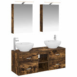 Bathroom Furniture Set 5 pcs Smoked Oak 3406955