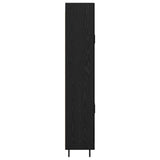 Highboard 2 pcs Black oak Engineered Wood and Glass 3416143