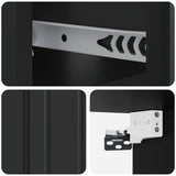 Wall-Mounted Bedside Cabinet 2 pcs Black 49 x 34.5 x 24 cm 898278