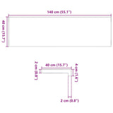 Window Sills 2 pcs Brown Black 140x40x2 cm Solid Wood Oak 4009203