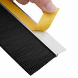 Self-adhesive Door Brush Seals 12 pcs Silver 100 cm 42019473