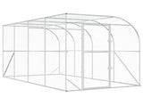 Against Wall Chicken Coop Silver 400 x 200 x 215 cm 3434731