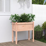 ZNTS Garden Planter with Legs 70x31x70 cm Solid Wood Douglas 837560