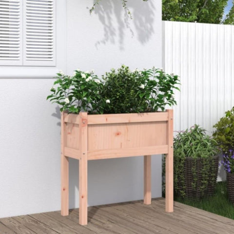 ZNTS Garden Planter with Legs 70x31x70 cm Solid Wood Douglas 837560