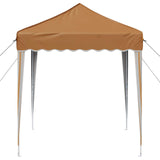 Pop-up Party Tent 195 x 195 x 245 cm Beige Oxford Fabric 42019716