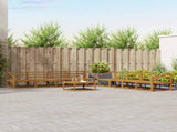Outdoor Sofa Set 9 pcs Natural Solid Acacia Wood 3367382